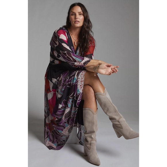 Anthropologie Let Me Be Floral Midi Dress - Picture 2 of 11